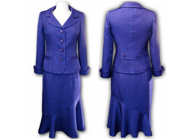 Handmade designer purple suit
